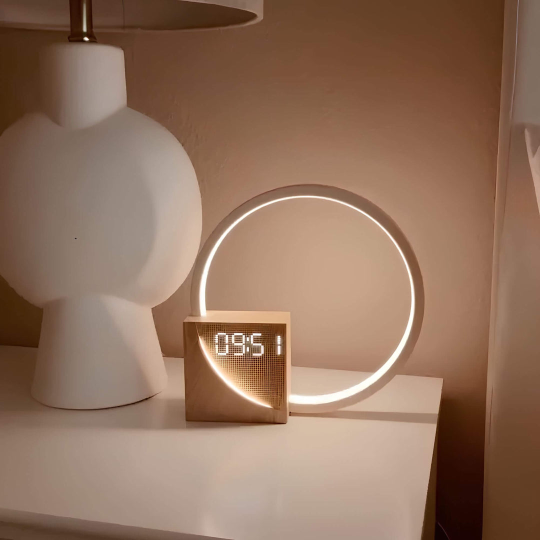 Dimmbarer Lichtwecker mit Smartphone Ladestation - Sanfte Tageslichtweckfunktion und Touch-Steuerung-3