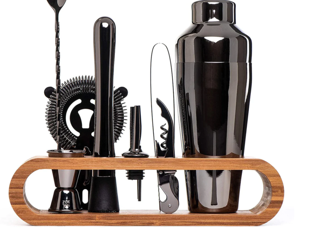 Luxuriöses Cocktail Set - 10-teiliges Barkeeper Set aus Edelstahl mit Cocktailshaker für stilvolle Mixology-6