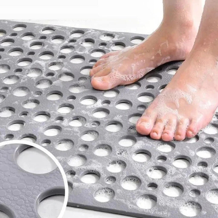 Rutschfeste Duschmatte mit Saugnäpfen - Antibakteriell, Hygienisch, 70x40 cm - Ideal für Senioren und Familien-5