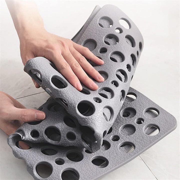Rutschfeste Duschmatte mit Saugnäpfen - Antibakteriell, Hygienisch, 70x40 cm - Ideal für Senioren und Familien-6