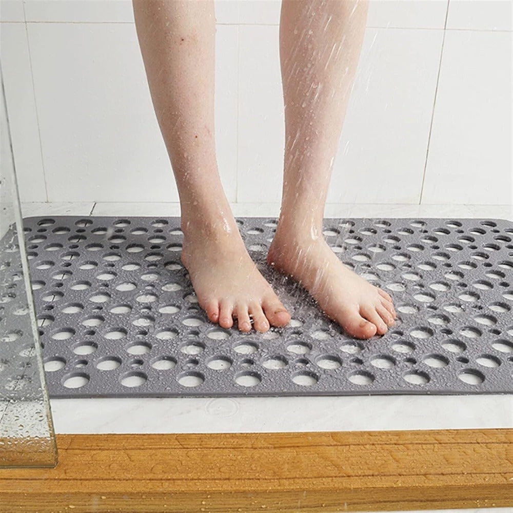 Rutschfeste Duschmatte mit Saugnäpfen - Antibakteriell, Hygienisch, 70x40 cm - Ideal für Senioren und Familien-2