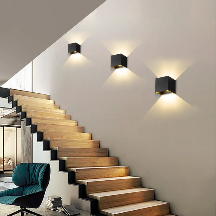 GloedLux - Elegante Quadrat-Wandlampe