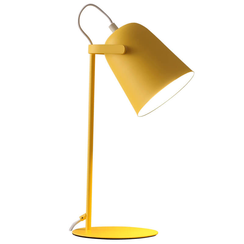 Skandinavische Tischlampe Eimerlicht in Fröhlichen Farben, Minimalistisches Design aus Eisen, 30 cm Hoch, E27 Fassung 7