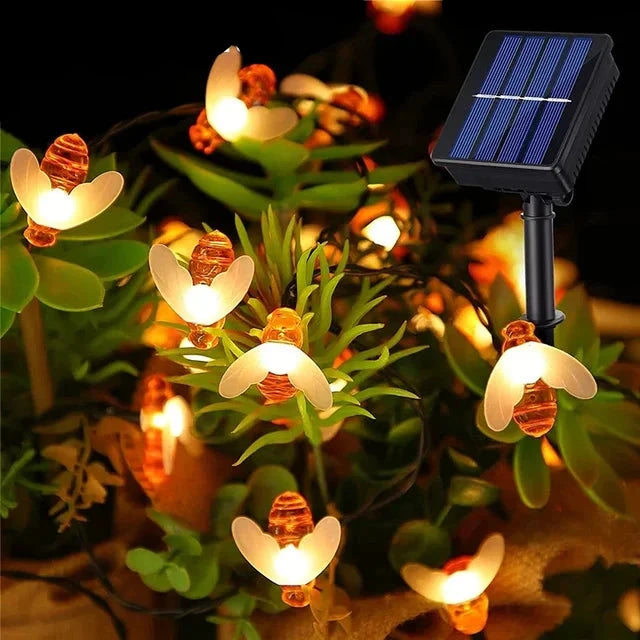 BeeGlow - Solarbetriebene Außenlichterkette für eine magische Gartenatmosphäre