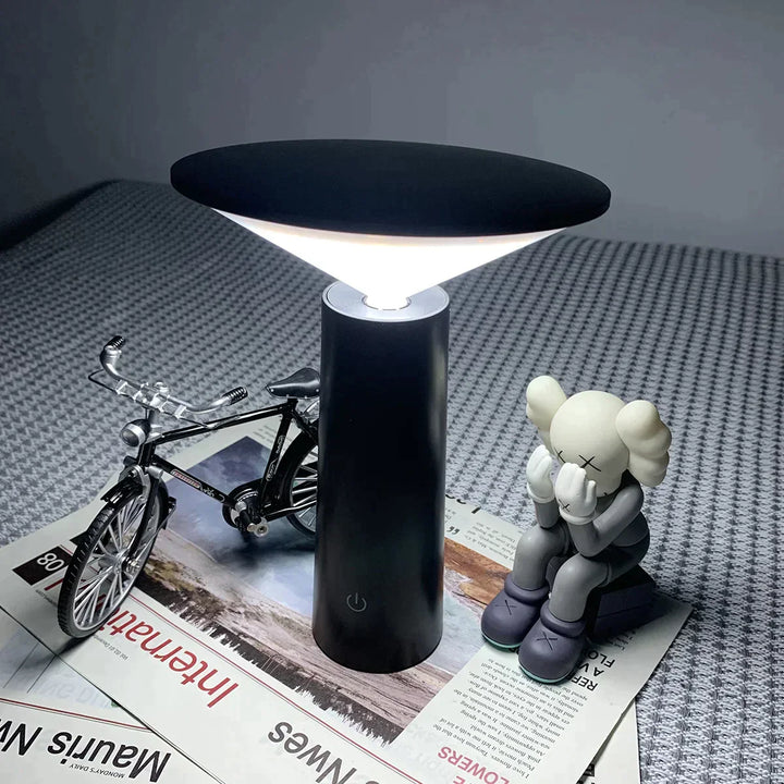 Kabellose LED-Tischleuchte mit Fernbedienung – Wiederaufladbare Akku Tischlampe für flexibles dimmbares Licht in Weiß-4