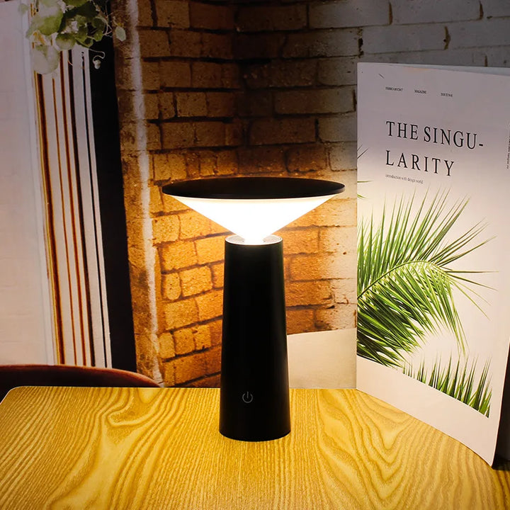 Kabellose LED-Tischleuchte mit Fernbedienung – Wiederaufladbare Akku Tischlampe für flexibles dimmbares Licht in Weiß-5