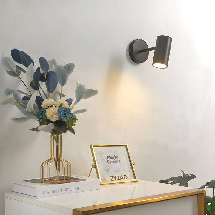 Verstellbare LED-Wandlampe Schwarz im Modernen Nordischen Design für Innenräume - 30 cm Hoch, 12,5 cm Breit-3