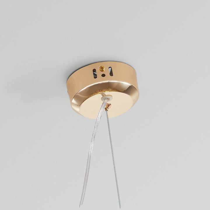 Elegante Lili Design LED-Hängelampen mit Weiß-Goldenem Metallrahmen