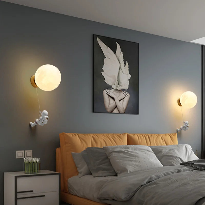 Wandleuchte Astronaut mit LED für Kinderzimmer - Magisches Monddesign 7