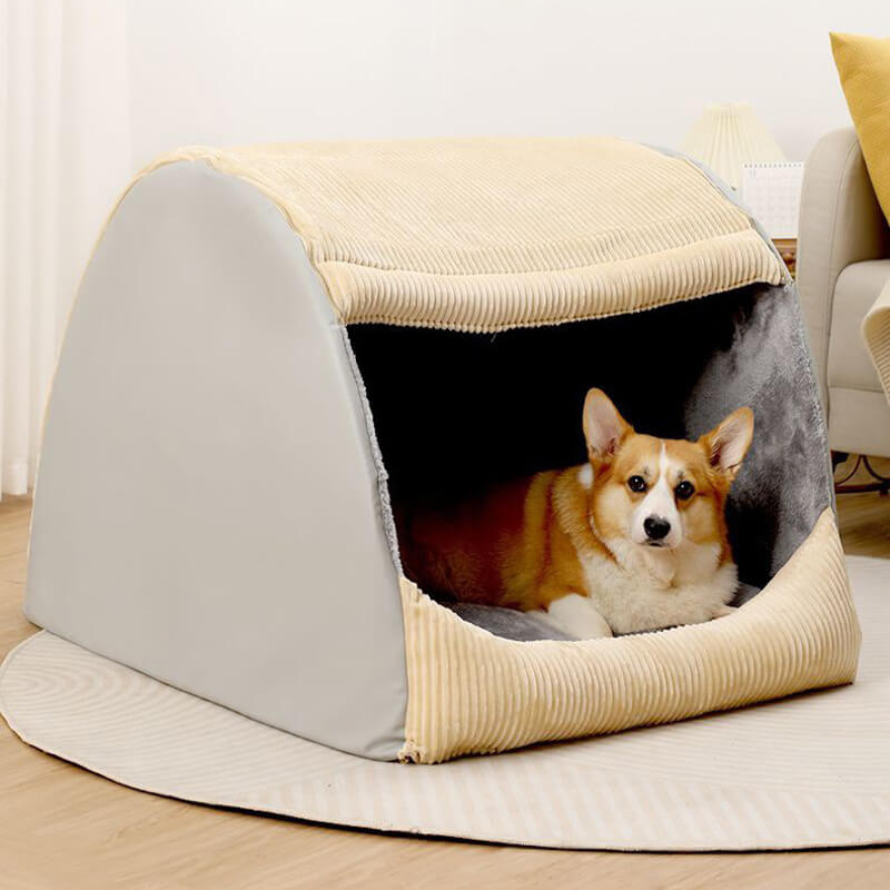 Geräumiges Hundebett aus Flanellplüsch mit Dickem Komfort - Langlebiges Hundekorb für Gemütliche Nächte - Waschbar und Einfach zu Reinigen-4