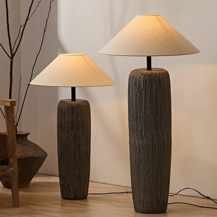 Stehlampe aus Altholz im Vintage-Design – Rustikale Stehleuchte für Wohnzimmer, kompatibel mit LED und Edison-Glühbirnen-3