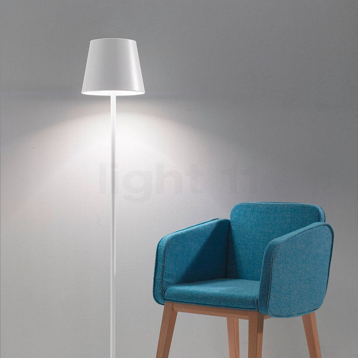 Moderne Stehlampe Schwarz mit Dimmfunktion - Kabellose LED Stehleuchte für Wohnzimmer, Elegantes Design, 510 Lumen-5