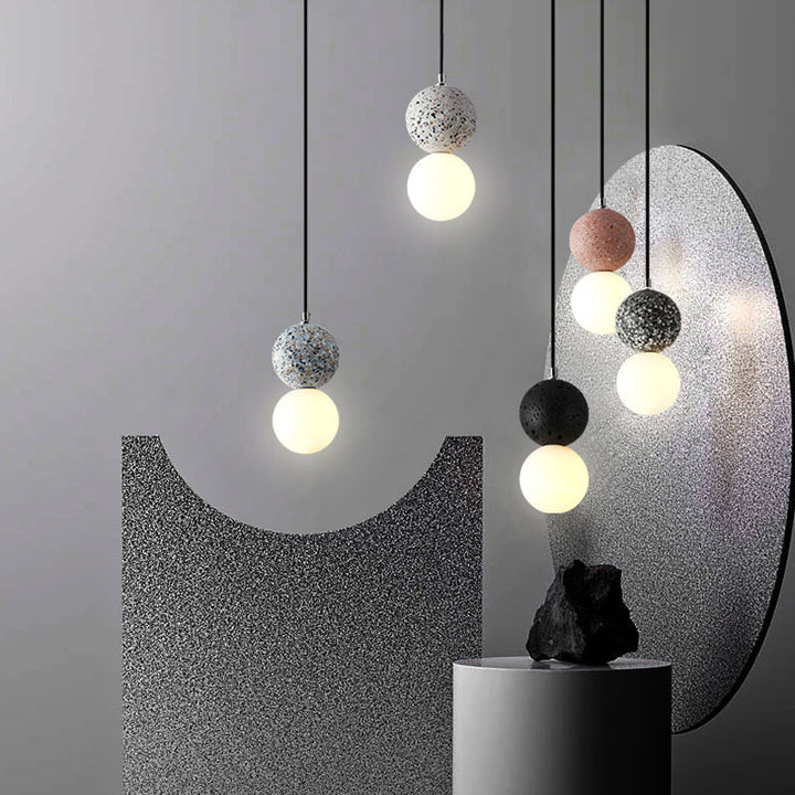 Aurora LED-Hängelampe - Elegantes Design aus Schwarz-Weiß-Glas