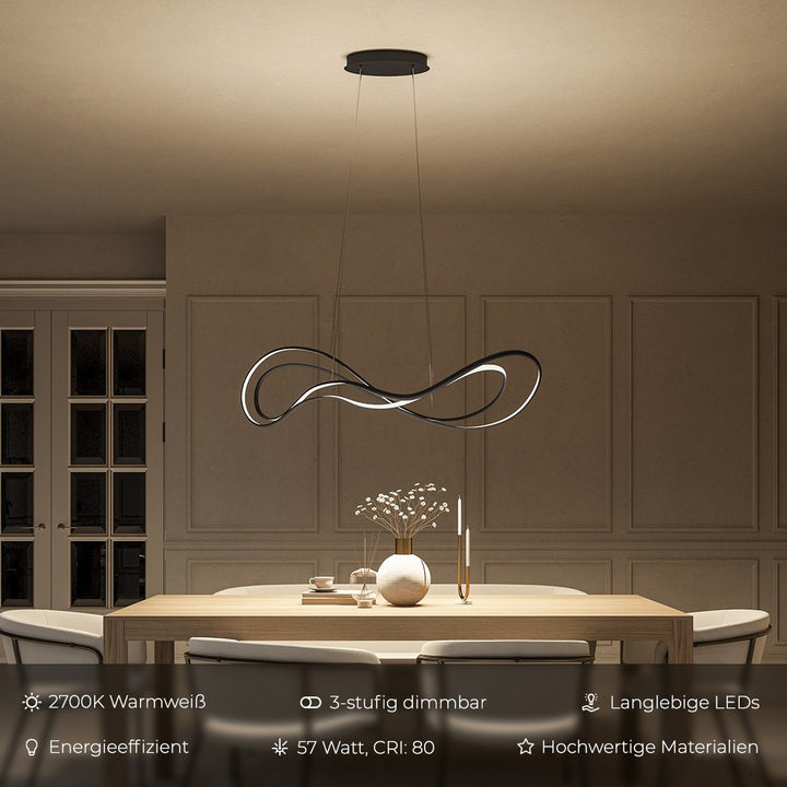 LumiMax - Elegante dimmbare LED-Pendelleuchte mit warmem Licht