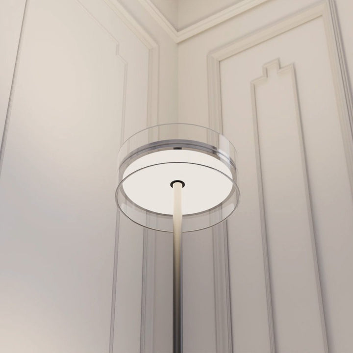 Moderne LED Wandleuchte mit Dimmer aus Glas und Metall - Künstlerisches Design für Innenräume-4