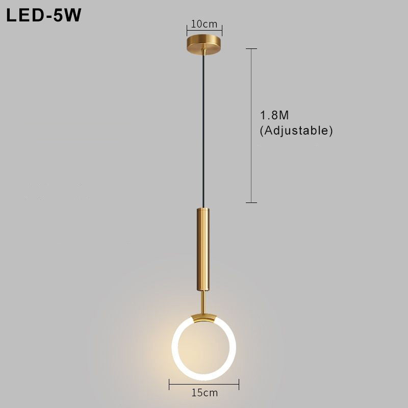 Elegante nordische LED-Hängelampe mit minimalistischem Design