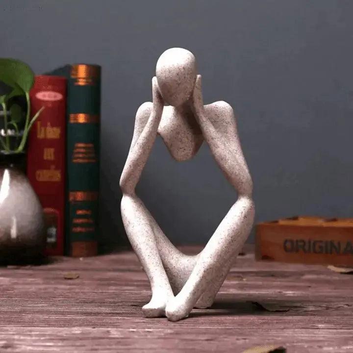Variant image for Handgefertigte Abstrakte Denkerskulptur aus Harz - Kunstobjekt für Zuhause und Büro, 23 cm x 15 cm x 10 cm-3