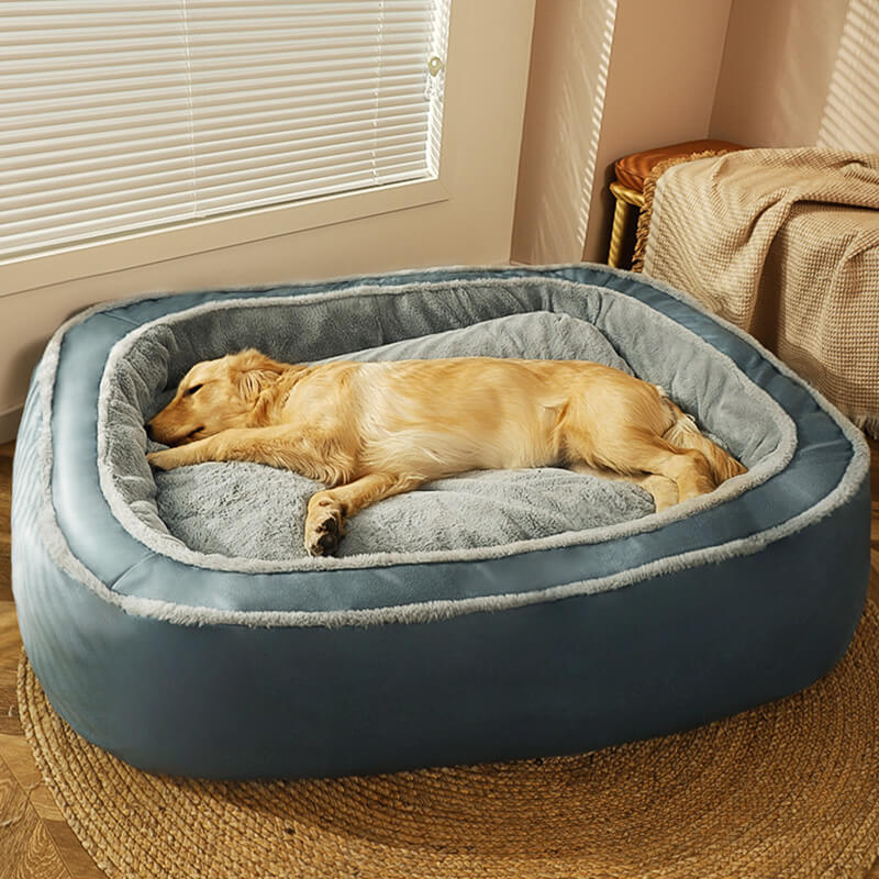 Variant image for Orthopädisches Hundebett aus Plüsch für große Rassen - Waschbar und Komfortabel, Ideal für bis zu 130 Pfund, Geräumig und Langlebig-4