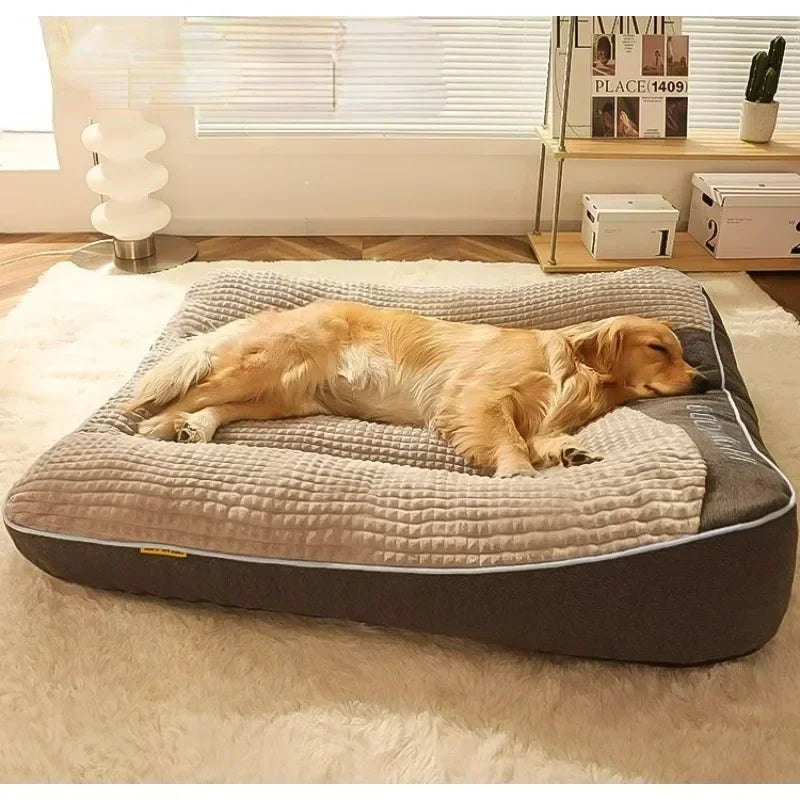 Variant image for Orthopädisches Hundebett aus Kristallsamt mit Erhöhter Kopfstütze - Hunde aller Größen, Ultra-weich und Komfortabel-1