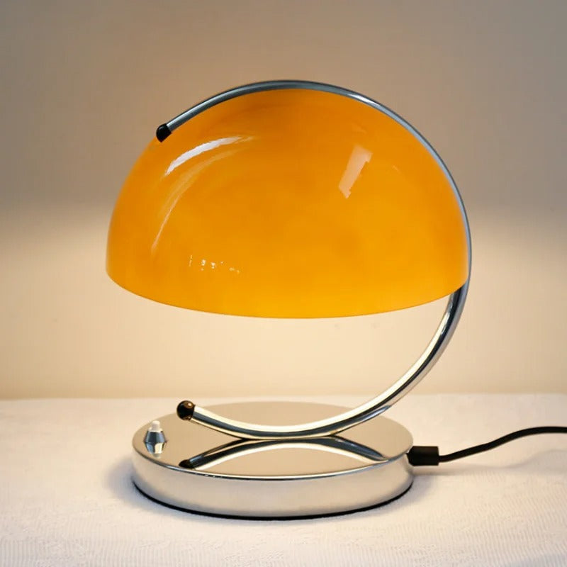 Dänische Tischlampe im Pilzstil aus Glas - Elegante LED Tischleuchte für Wohnzimmer und Schlafzimmer-4