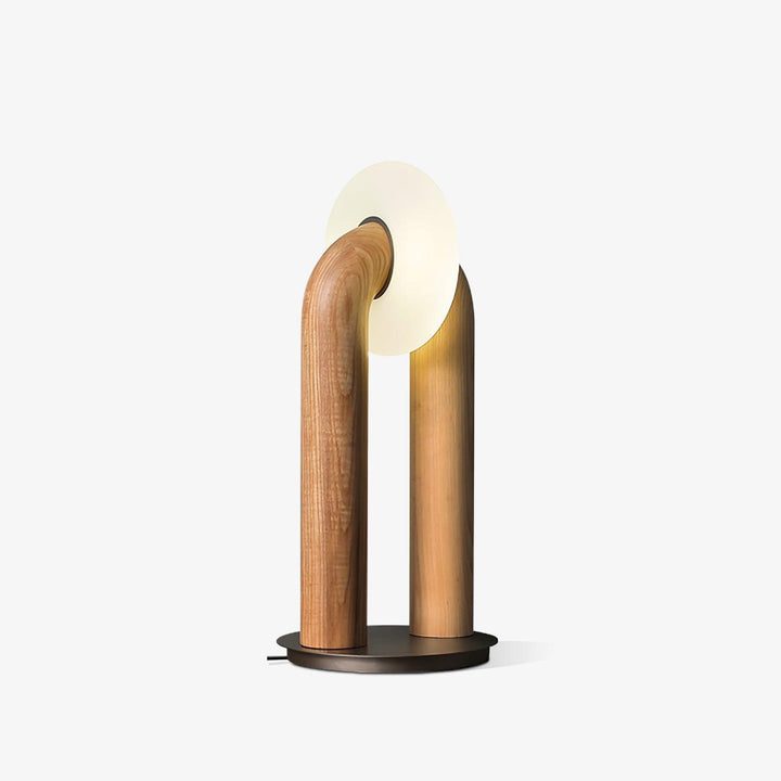 Variant image for Moderne LED Tischlampe mit Bogenform - Elegante Tischleuchte für Wohnzimmer und Büro, Holz und Metall-2