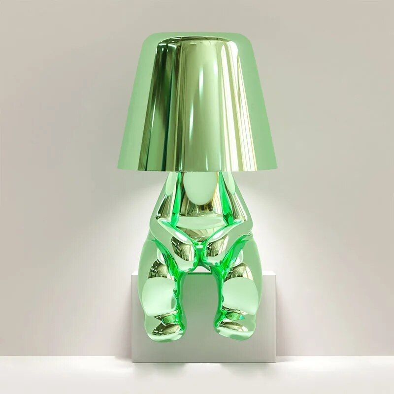 Variant image for Moderne LED-Tischlampe im Denkerdesign mit Warmweißem Licht und Kunstharzfuß - Stilvolle Tischleuchte für Elegante Innenräume-2