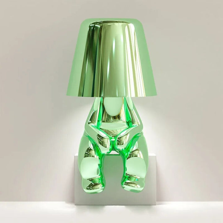 Variant image for Moderne LED-Tischlampe im Denkerdesign mit Warmweißem Licht und Kunstharzfuß - Stilvolle Tischleuchte für Elegante Innenräume-2