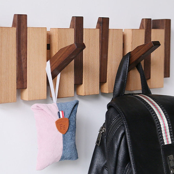 Variant image for Handgefertigter Garderobenhaken aus Holz für Flur und Schlafzimmer - Stilvolles Design mit 4-10 Haken, Platzsparend und Elegant-9