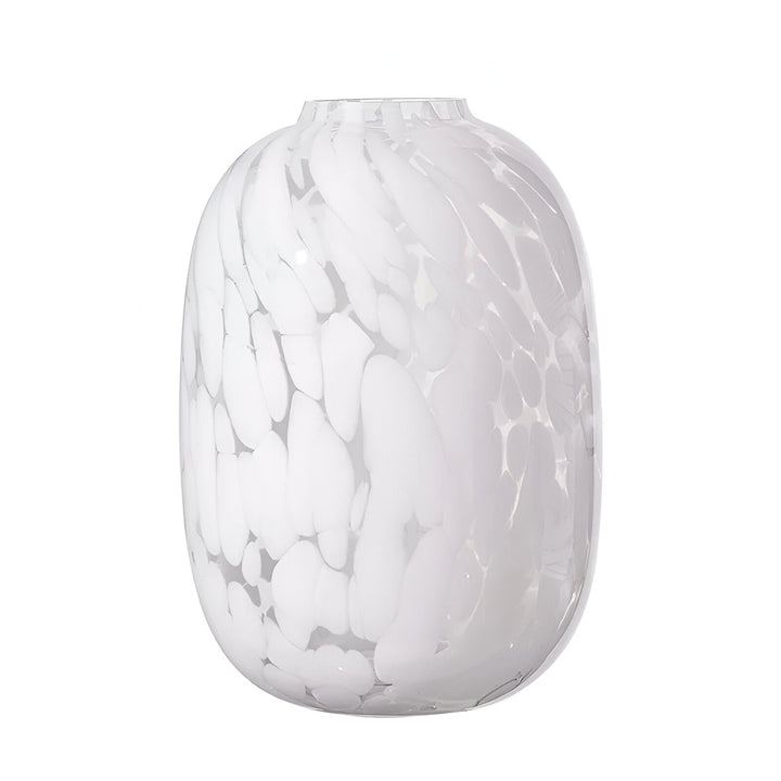 Große Glasvase mit Marmor Effekt in Weiß und Grau - Elegante Blumenvase aus hochwertigem Glas für stilvolle Dekoration-5