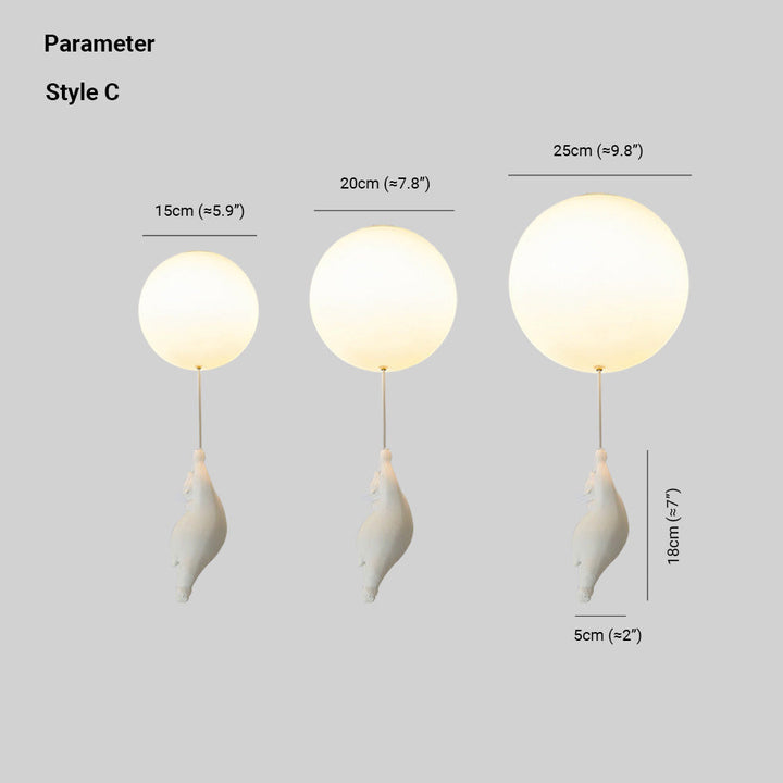 Fateh Deckenleuchte Hängeleuchte Bär Ballon für Gemütliche Atmosphäre