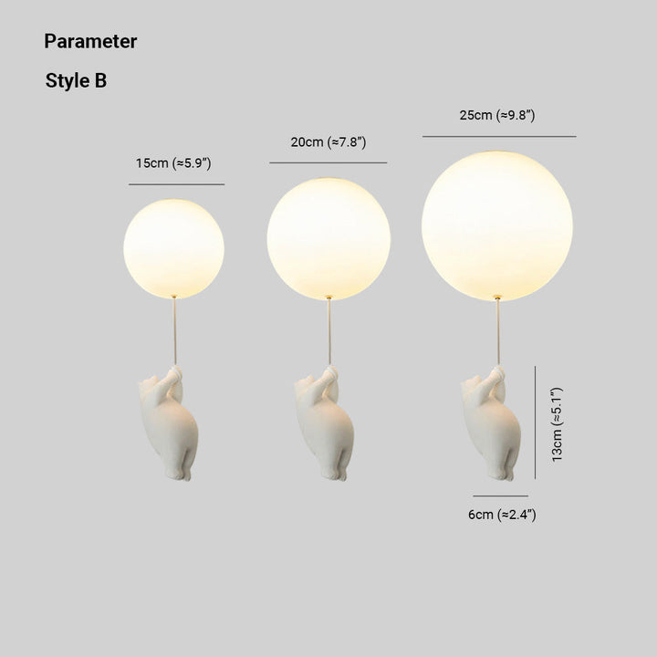 Fateh Deckenleuchte Hängeleuchte Bär Ballon für Gemütliche Atmosphäre