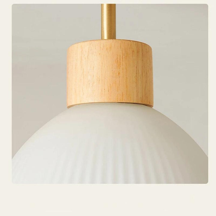 Skandinavische LED Deckenleuchte aus Holz und Gras - Minimalistische Deckenlampe für Wohnzimmer und Innenräume-5