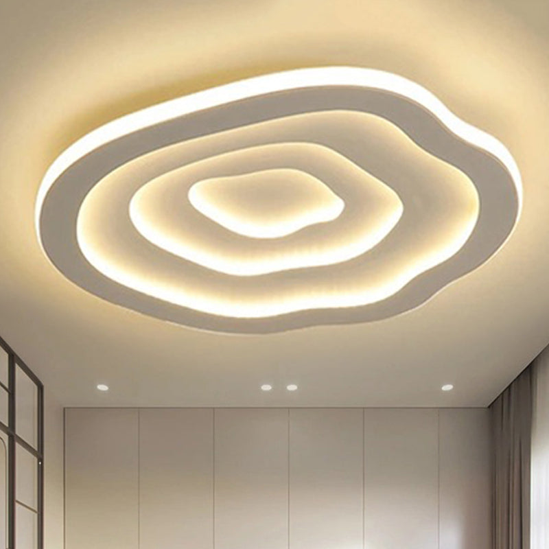 Variant image for Moderne LED Deckenlampe mit Wellenmuster in Weiß - Warmweißes Licht für Wohnzimmer und stilvolle Räume-2