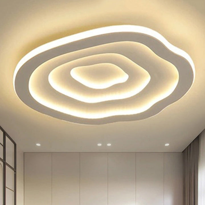 Variant image for Moderne LED Deckenlampe mit Wellenmuster in Weiß - Warmweißes Licht für Wohnzimmer und stilvolle Räume-2