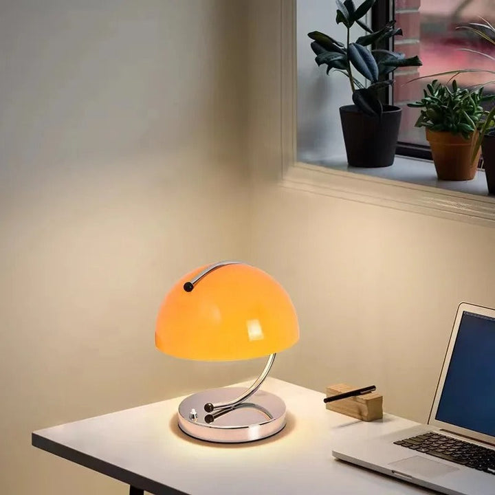 Dänische Tischlampe im Pilzstil aus Glas - Elegante LED Tischleuchte für Wohnzimmer und Schlafzimmer-6