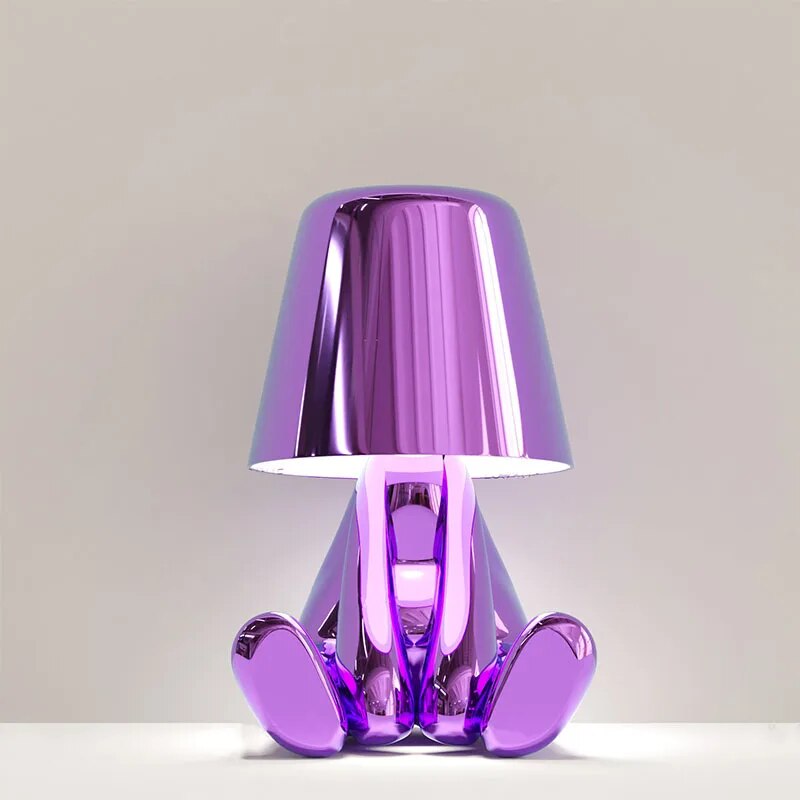 Variant image for Moderne LED-Tischlampe im Denkerdesign mit Warmweißem Licht und Kunstharzfuß - Stilvolle Tischleuchte für Elegante Innenräume-5