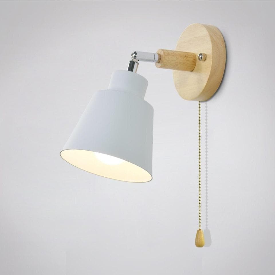 Drehbare Wandleuchte Schwarz mit Zugkettenschalter – Elegante Wandlampe für Innenräume, Wohnzimmer und Flur-1