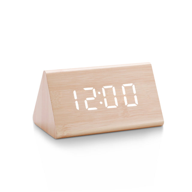 Variant image for Moderner Funkwecker Digital aus Holz mit LED-Anzeige, Minimalistisches Design, Temperaturanzeige und Geräuschaktivierung-4