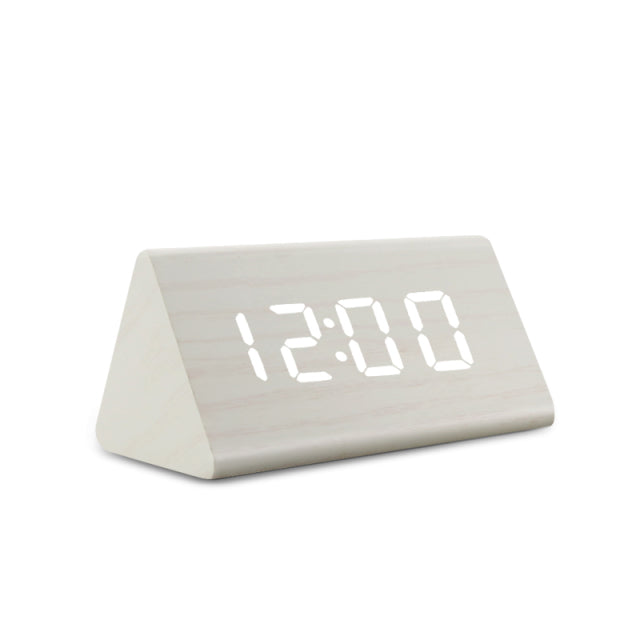 Variant image for Moderner Funkwecker Digital aus Holz mit LED-Anzeige, Minimalistisches Design, Temperaturanzeige und Geräuschaktivierung-7