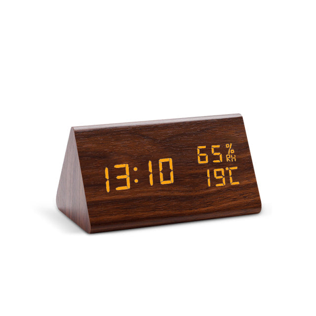 Variant image for Moderner Funkwecker Digital aus Holz mit LED-Anzeige, Minimalistisches Design, Temperaturanzeige und Geräuschaktivierung-3