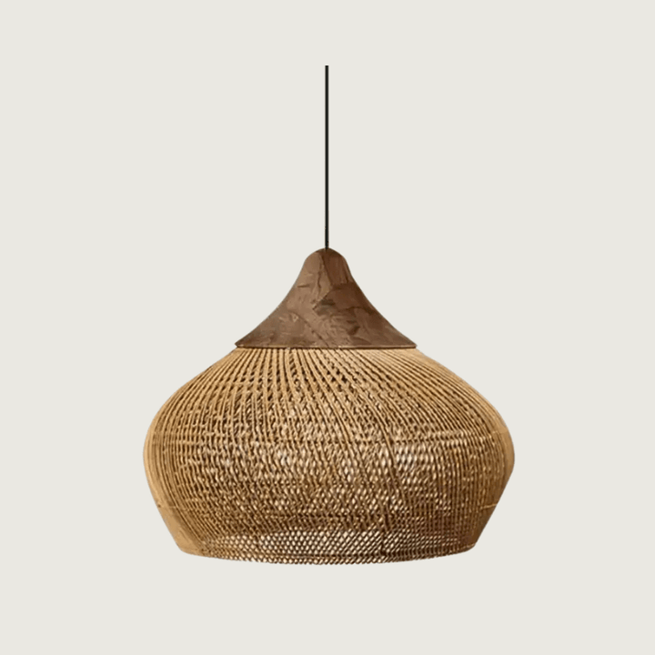 Variant image for Handgefertigte Hängelampe im Boho-Stil aus Schilf – Pendelleuchte für Esszimmer und Wohnzimmer, warme Beleuchtung, einzigartiges Design-1