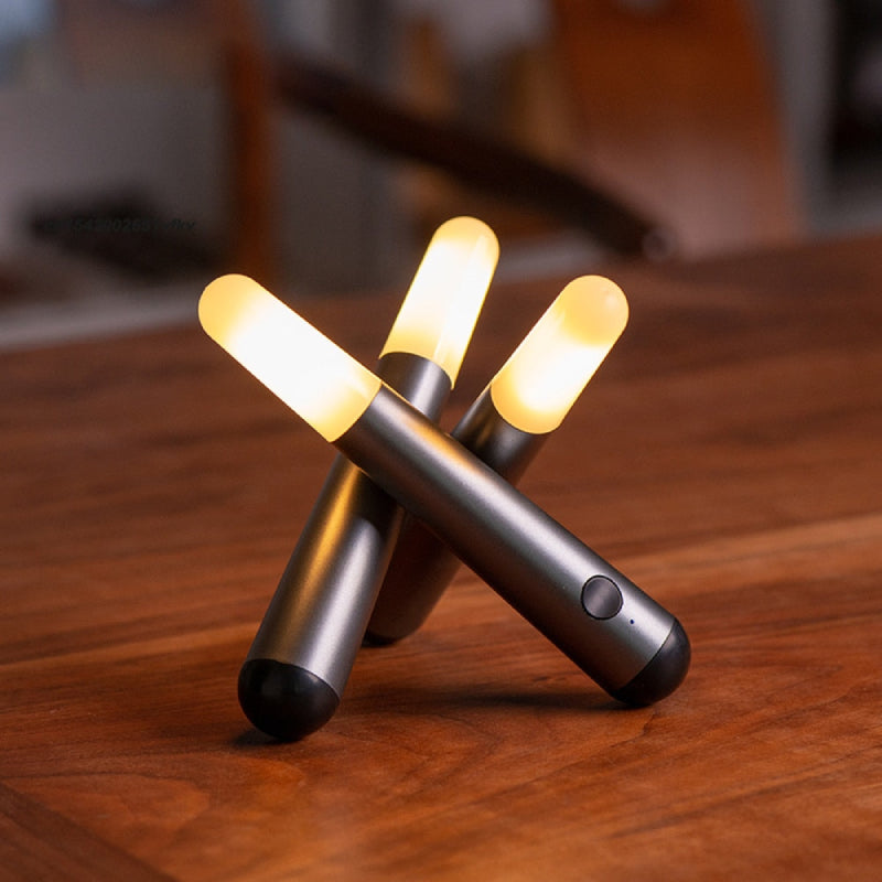 Kabellose LED-Tischleuchte mit Touch-Dimmer – Tragbare Akku Tischlampe für Innen und Außen, Witterungsgeschützt, IP65-1