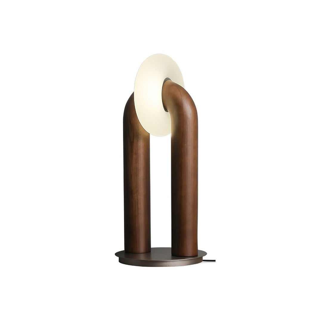 Variant image for Moderne LED Tischlampe mit Bogenform - Elegante Tischleuchte für Wohnzimmer und Büro, Holz und Metall-3