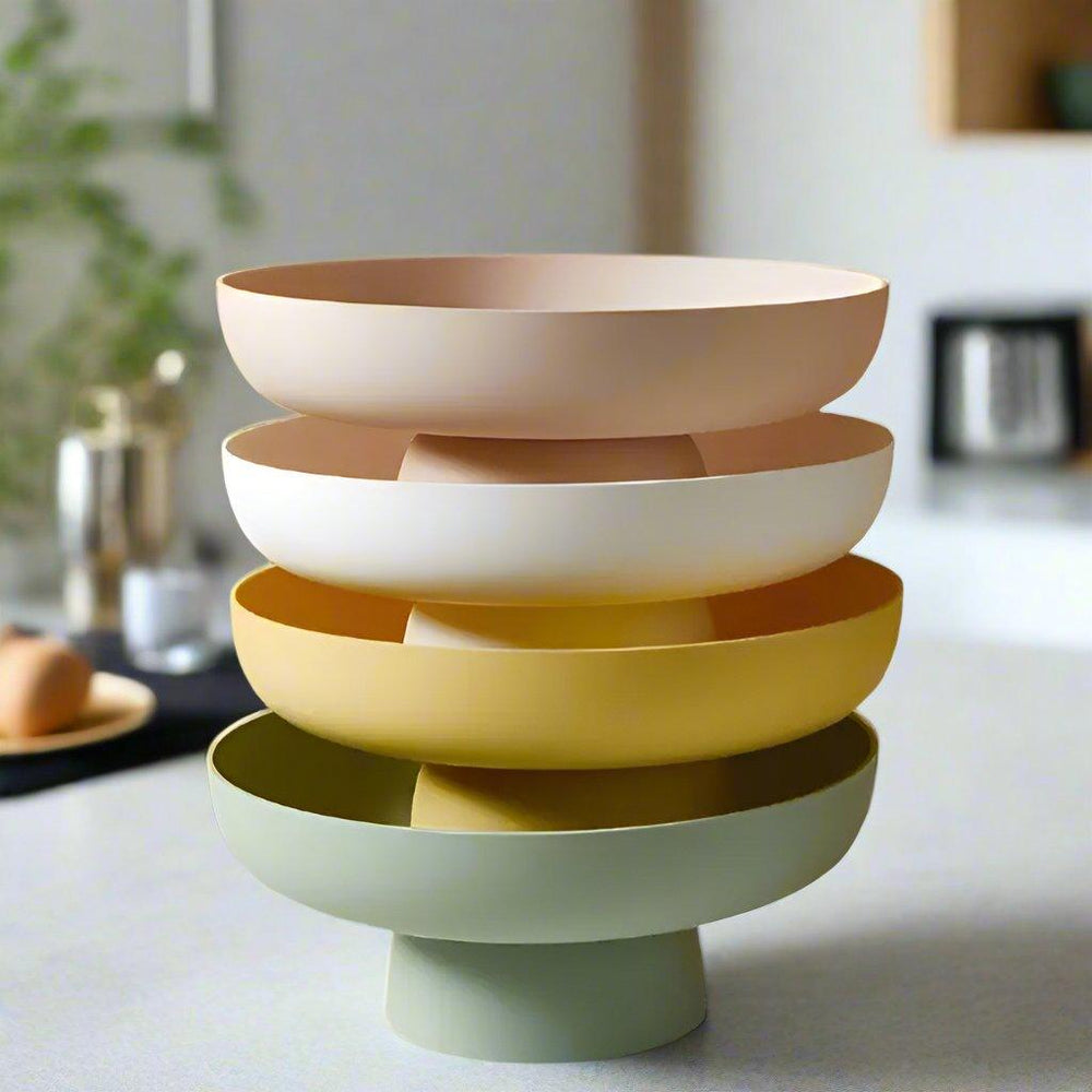 Vintage Servierschüssel aus Keramik im Retro-Design - 26 cm Ø für Salate und Snacks-4