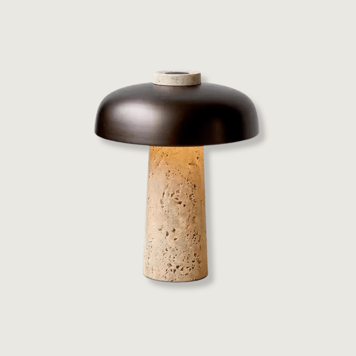 Travertin Tischlampe mit G9 Fassung - Elegante Naturstein Tischleuchte für jeden Raum, dimmbar und energieeffizient-2