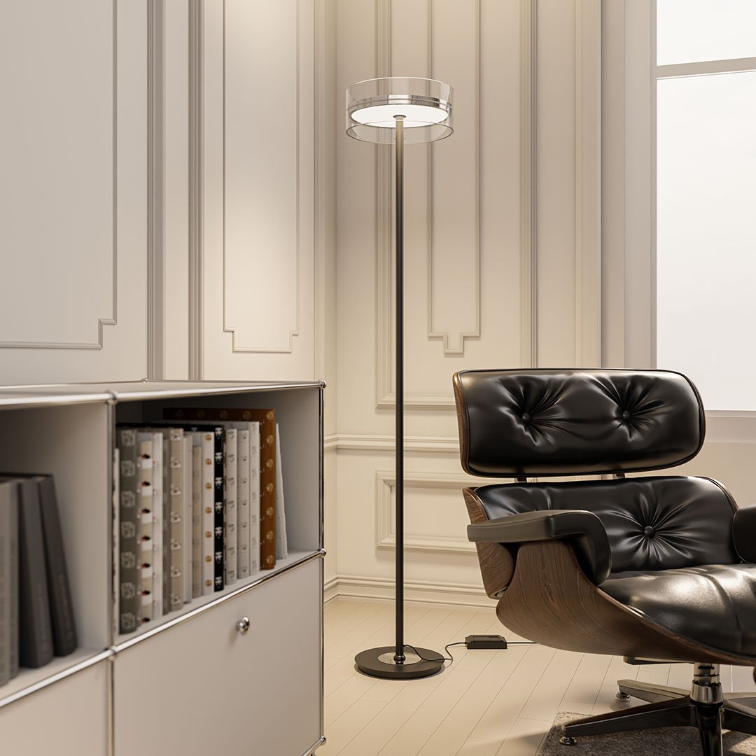 Moderne LED Wandleuchte mit Dimmer aus Glas und Metall - Künstlerisches Design für Innenräume-2