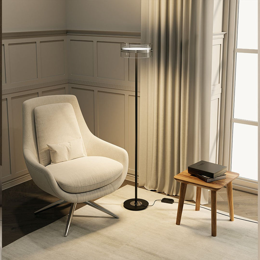 Moderne LED Wandleuchte mit Dimmer aus Glas und Metall - Künstlerisches Design für Innenräume-3