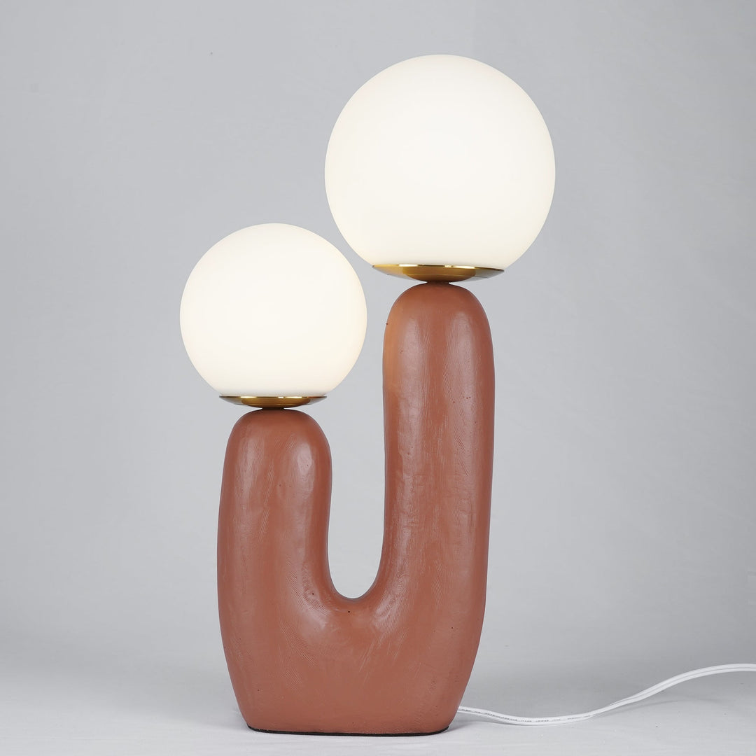 Variant image for Moderne Tischlampe aus Glas und Harz mit G9 Fassung - Stilvolle LED Tischleuchte für zeitgenössische Innenräume, Ø 26 cm, H 42 cm-4