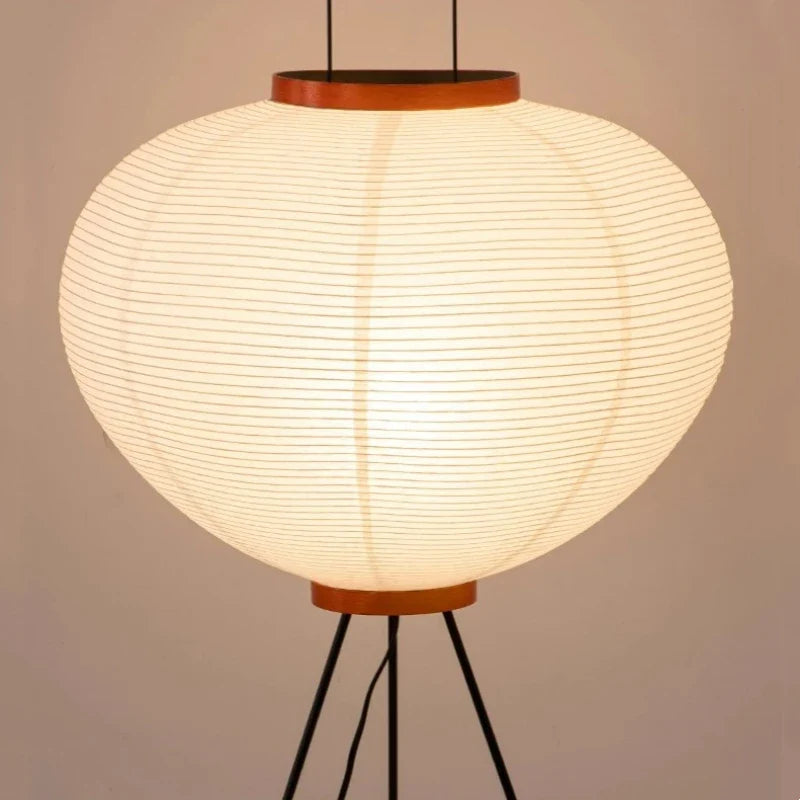 Minimalistische Stehlampe aus Reispapier im Wabi-Sabi-Stil - 150 cm hoch, warmes Licht für Schlafzimmer und Wohnzimmer-3