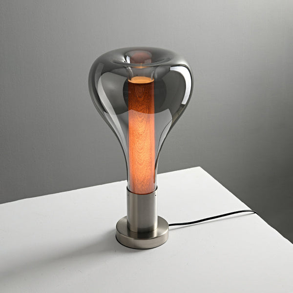 Variant image for Beruhigende LED Tischlampe aus Glas mit Einzigartigem Design - 22 cm Durchmesser, 40 cm Höhe für Entspannte Atmosphäre-2